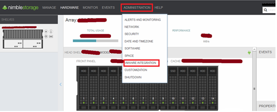 Nimble array GUI