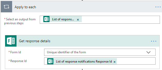 response details tab select form id