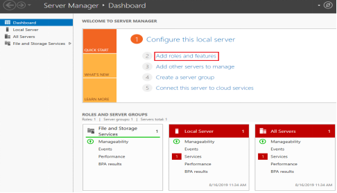 Add Roles and Features