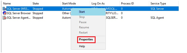 Setup Single User Mode in Microsoft SQL Server